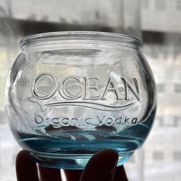 Ocean Organic Vodka Made In Hawaii Drinking Glass Holds 10 oz Ocean Blue - Picture 6 of 11